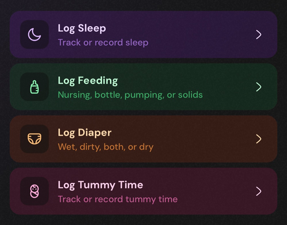 Choosing what to log in JoyNap